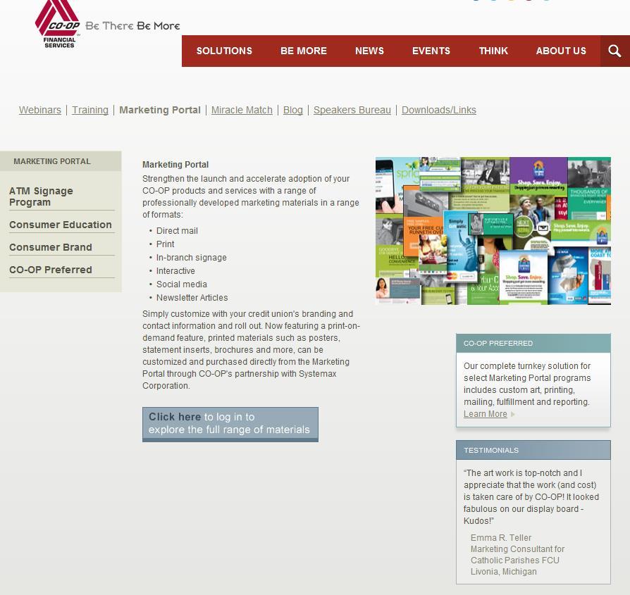 Ordering/Downloading Materials The new CO-OP Marketing Portal will be your hub for