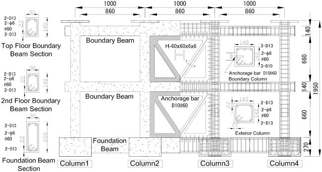 of the paper was to investigate the earthquake resistant performance for the column tension failure, and column shear failure was likely to affect significantly the seismic behavior of the specimen.
