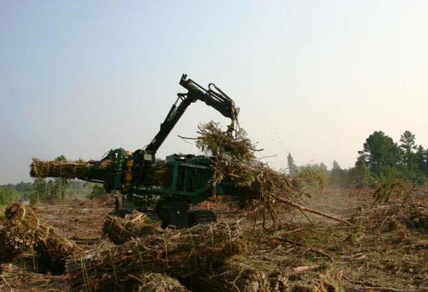 Bundled biomass contained a mix of harvest residue from the forest