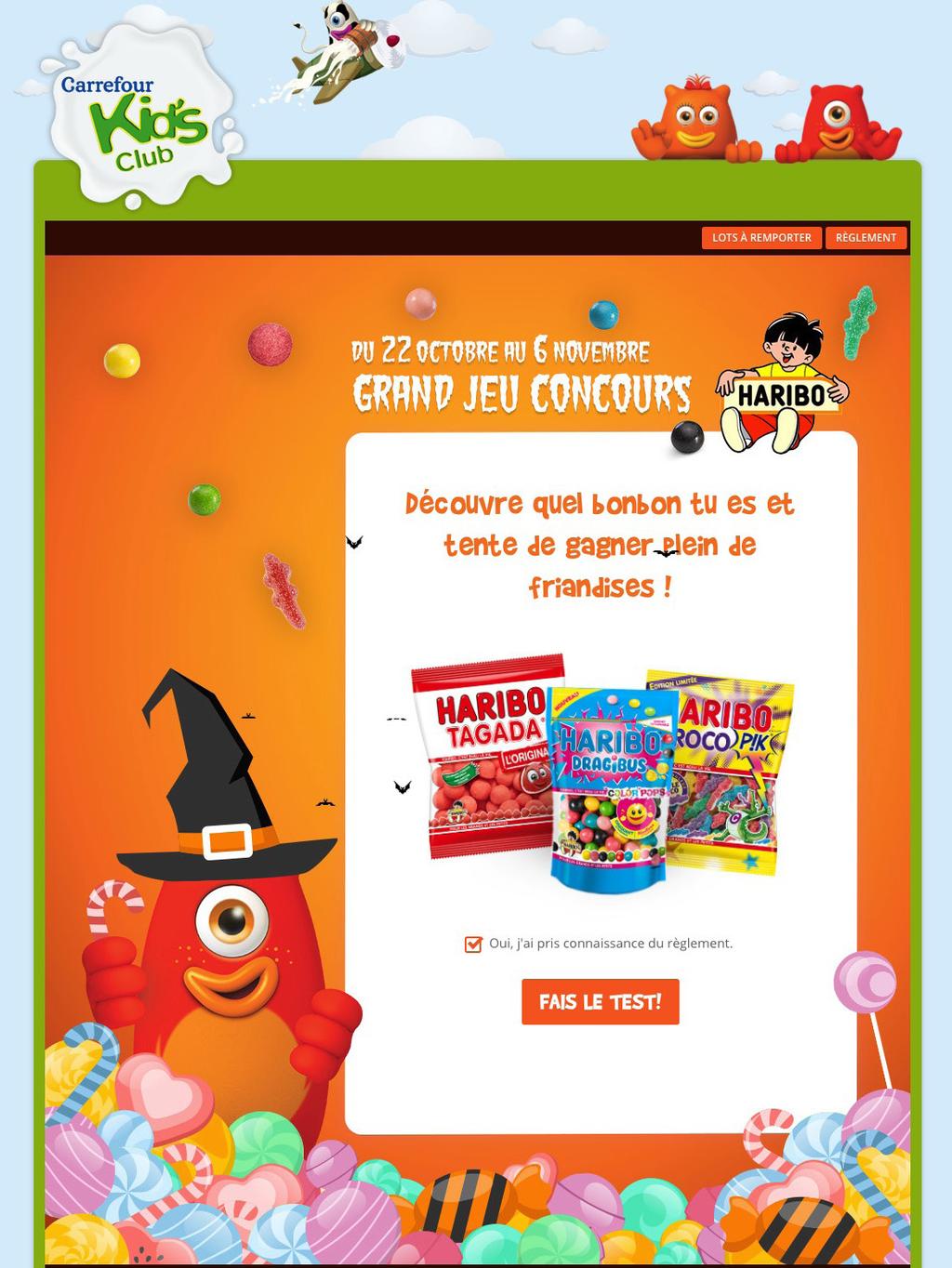 01 Carrefour Kid s Club Just for kids Carrefour proposes members of its loyalty program who have children between 3 and 12 years of age to join the Carrefour Kid s Club.