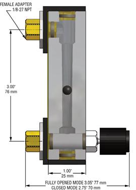 A unique valve design allows for easy, precise flow control as well as bubble-tight shutoff.