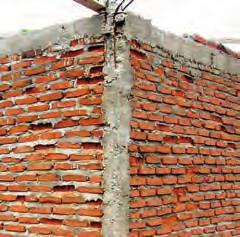 Construction Broken bricks Defective, broken and poor quality bricks weaken the wall How can