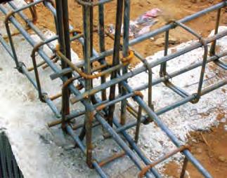 Reinforcement Top layer red Bottom layer - green Top Layer Ø12 mm 12mm 50cm overlap Tie Ø 8mm These rebars should overlap 50cm Bottom Layer Ø 12mm There must be a connection between both the rebars