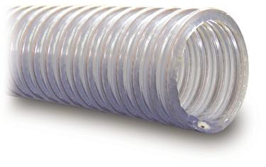 Tube - Crystal clear PVC compounded from non-toxic ingredients in compliance with applicable FDA, 3A, NSF-51 and NSF-61 requirements Reinforcement - Spring steel wire helix Cover - Crystal clear PVC