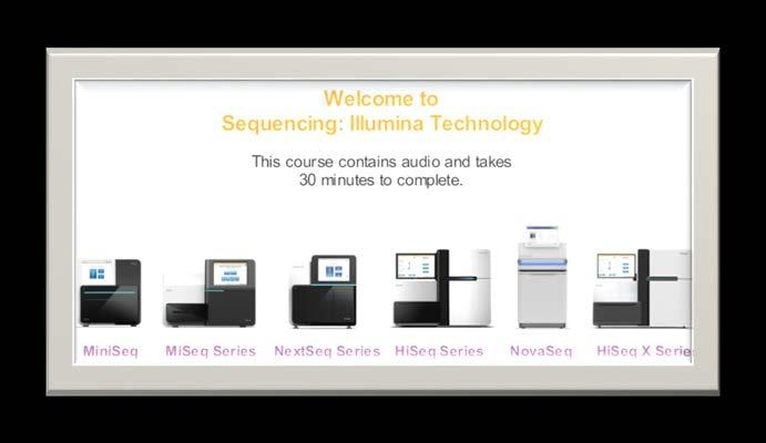 Method Proficiency Conceptual training: Introductory webinars (WY/CO series) Illumina