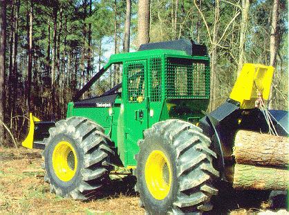 Appendix 6. Western felling and timber-carrying machinery. Page 9 Cable Skidder This logging tractor with a chocker costs 120 000 US dollars.