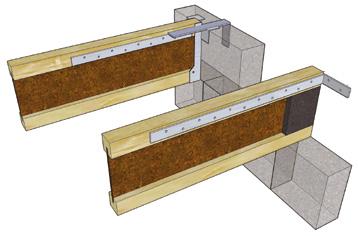 ABC Construction Details A1 Masonry Wall Restraint - Perpendicular to Joist A2 Masonry Wall Restraint - Parallel to Joist Thin metal restraint strap