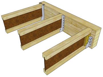 No load applied on cantilever Top mount hangers C1 I-Joist to Solid Beam Connection C2 I-Joist to I-Joist Connection Top mount hanger Glulam beam