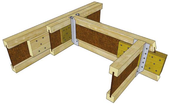 web stiffeners Backer block on hanger face only for double joist C3 I-Joist to I-Joist Connection - Backerless Filler block or proprietary metal