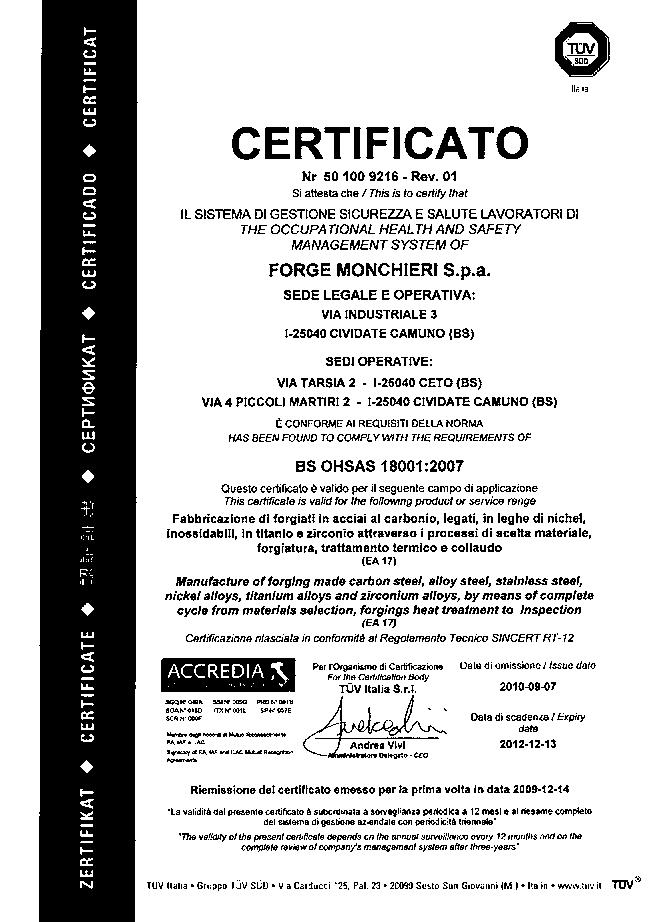 forge monchieri Integrate System All the activities concerning manufacturing