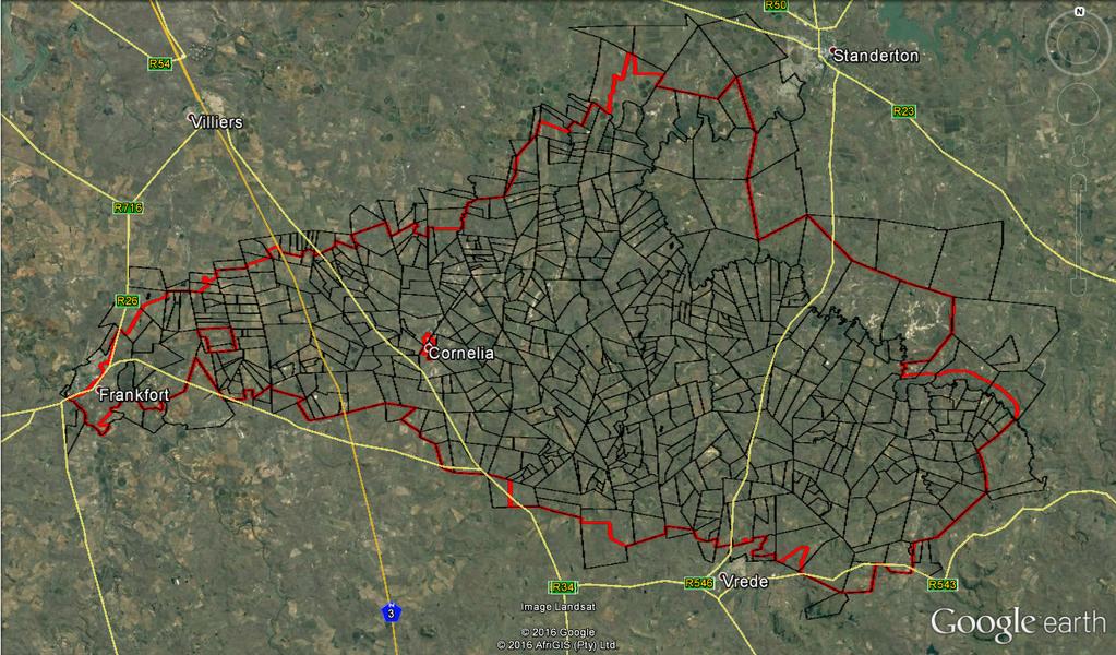 Page vi ER application area Cadastral boundaries Farms / properties where core boreholes would be located Figure 2: ER application