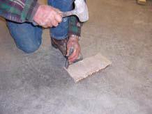 or wet cut diamond or masonry blade. Position cut edges away from view when possible.
