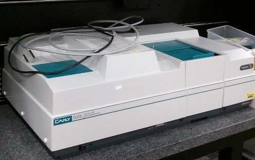 UV-Vis Spectrometer Cary 500i Optical absorption spectroscopy Wavelength range: 175nm-3300nm Powder,