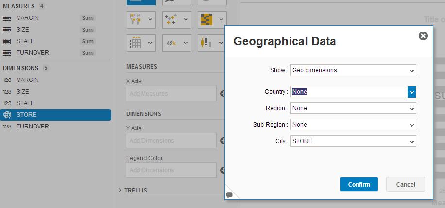 Create Geographical Hierarchy Click on the Options button after the