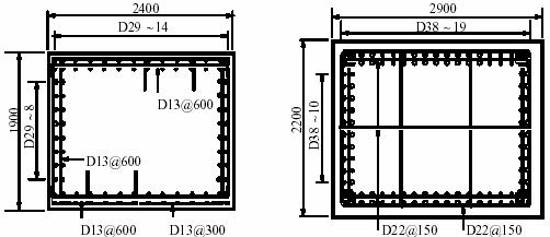 Model A Model B Figure 2 Cross section properties of pier in models A and B Finite element model is used for modeling of R.C. piers and deck girder in order nonlinear dynamic analyses.