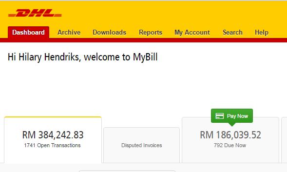 Making a Payment: MyBill allows you to make quick and secure payments online Invoices can be paid by clicking on Pay Now on