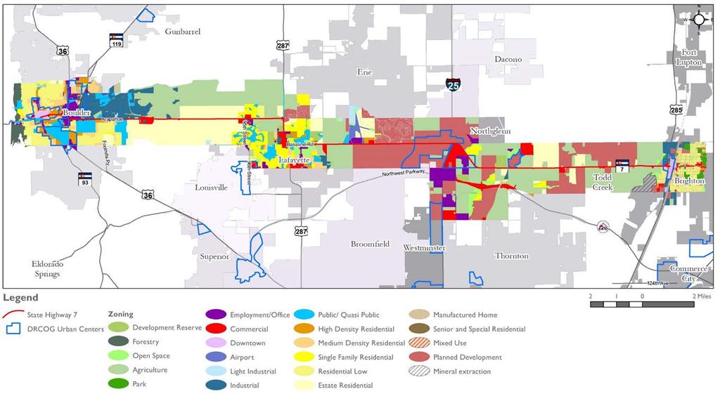 Figure 3: 2017 Zoning Sources: City of Boulder, Boulder County, City and County of Broomfield, Town of