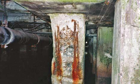 Corroded reinforcing steel in concrete pile the gun, the wires, which are electrically charged, are brought together at an intersecting point and an arc is struck between them.