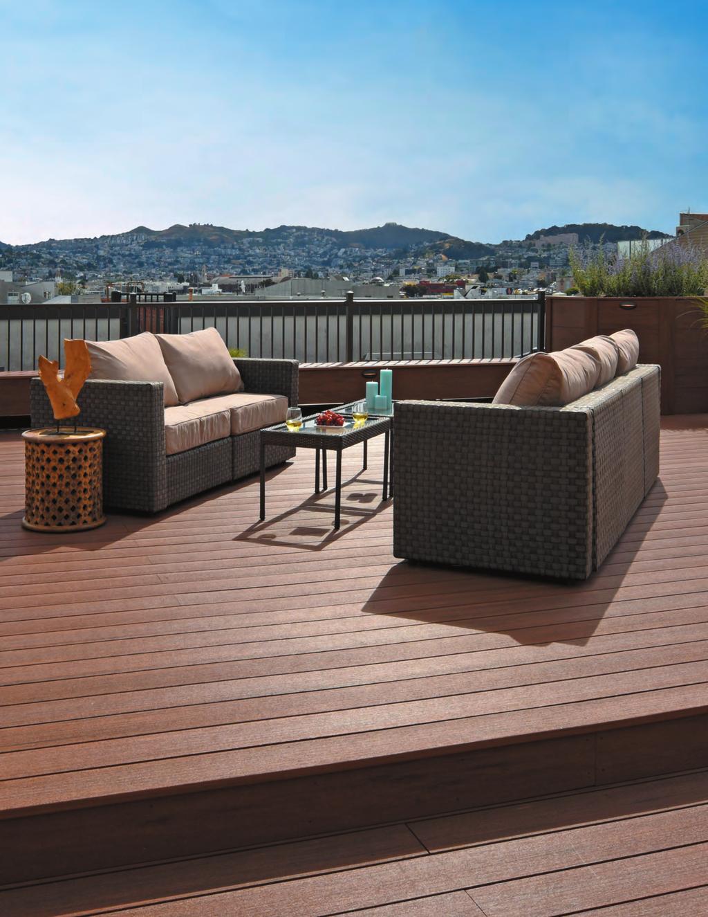AZEK DECK TRANSFORMATIONS AFTER Rooftop revamp AZEK Deck was chosen as the perfect solution to