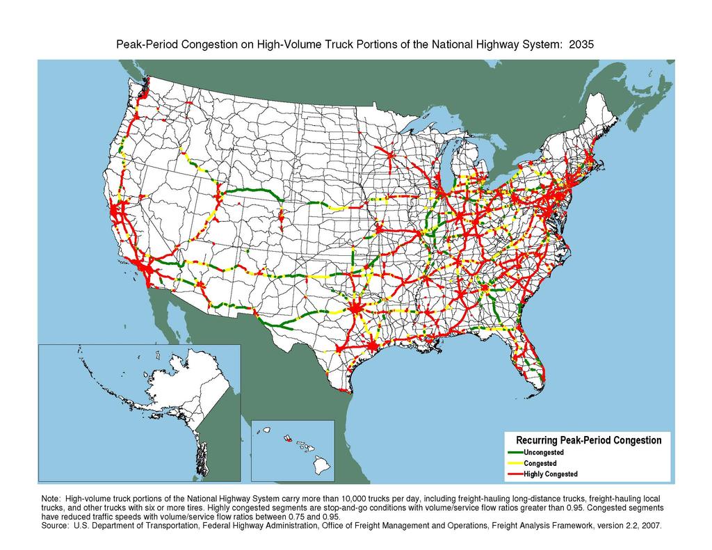 Congestion and Freight Peak-Period Congestion on High-Volume