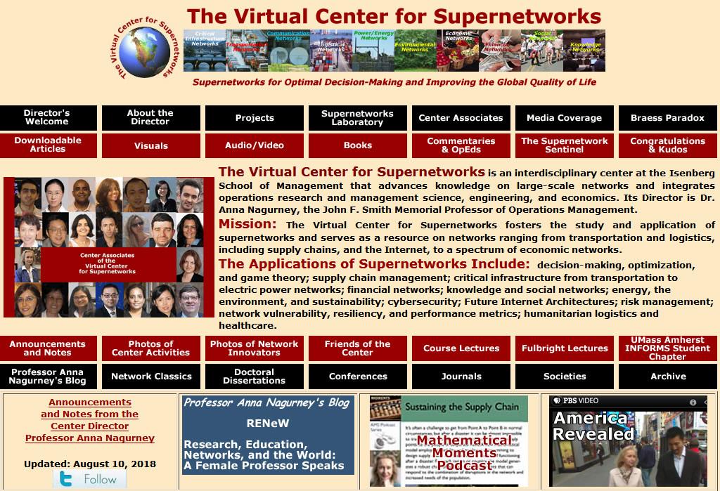Additional Reading For additional background material, see the Virtual Center for Supernetworks website: