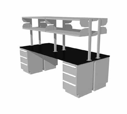 Top mounted Reagent rack Counter mounted 30 W 36 W 48 W Shelf Bay 14-9563 507 14-9563 508 14-9563 509 Shelf Extension 14-9563