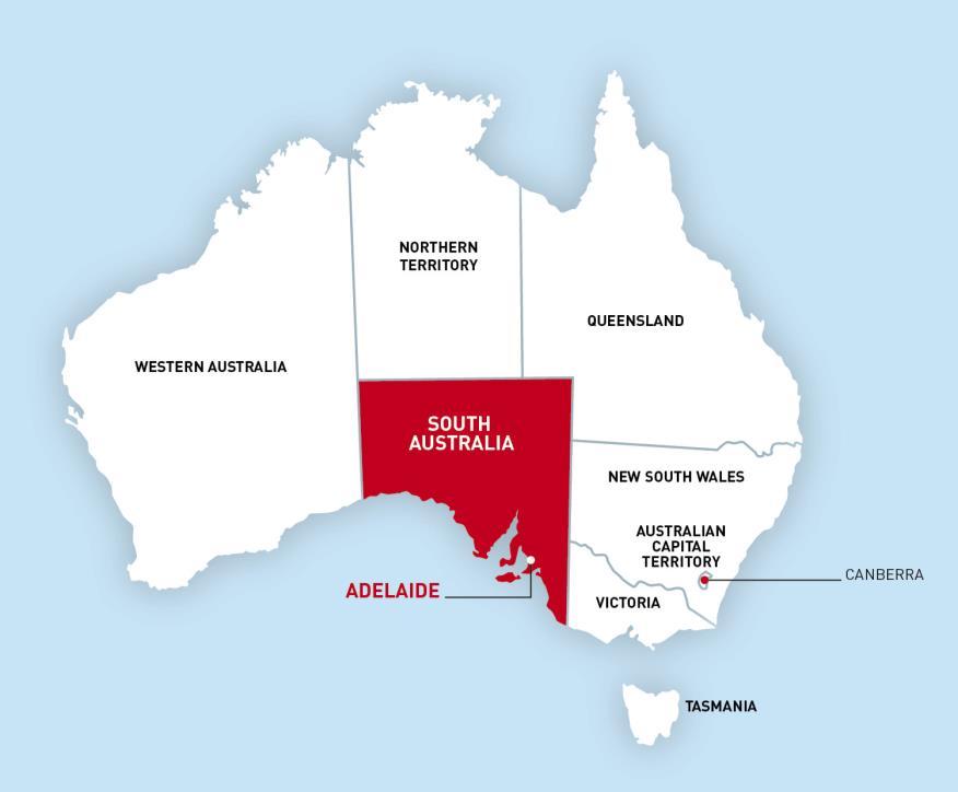 THE STATE OF SOUTH AUSTRALIA AT A GLANCE KEY