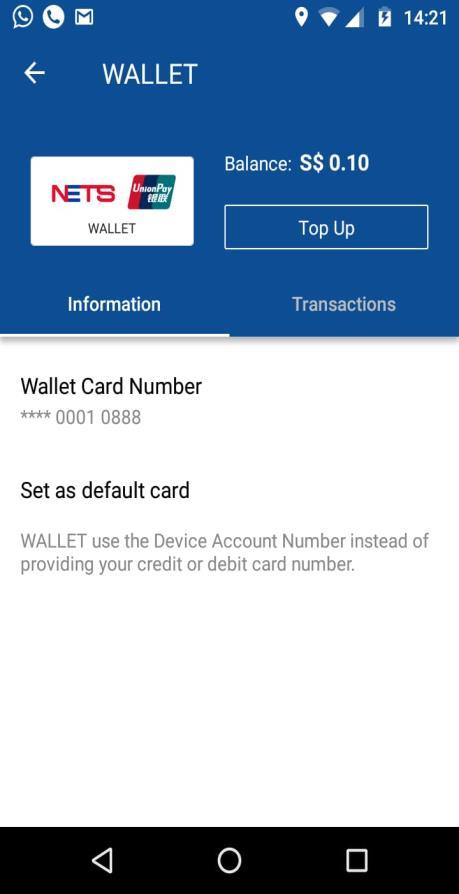 Transaction History Wallet Click on the