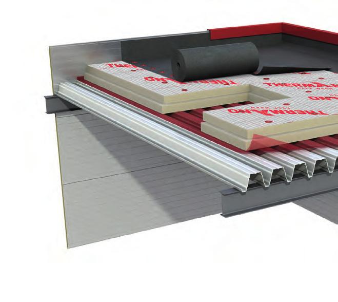 Panel joints Application» Flat roofs of new and renovated buildings. Also for ballast and green roofs.