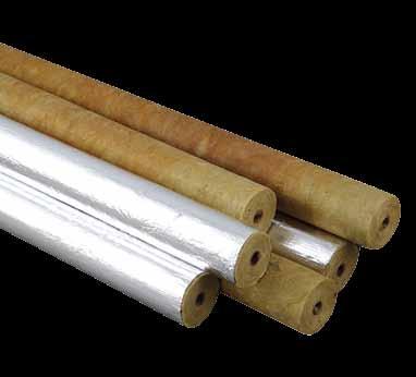 STONE WOOL PREFABRICATED PIPE Fire Safety Sound Insulation Thermal Insulation It is a pipe unfaced or faced with aluminium foil and manufactured out of stone wool with high unit weight.