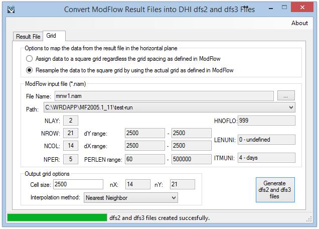 MODFLOW Res To dfs: Converts MODFLOW