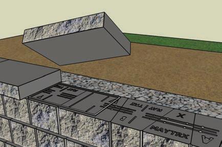Note: A string line can be used to help line up the caps and straighten any waves that may have developed in the retaining wall.