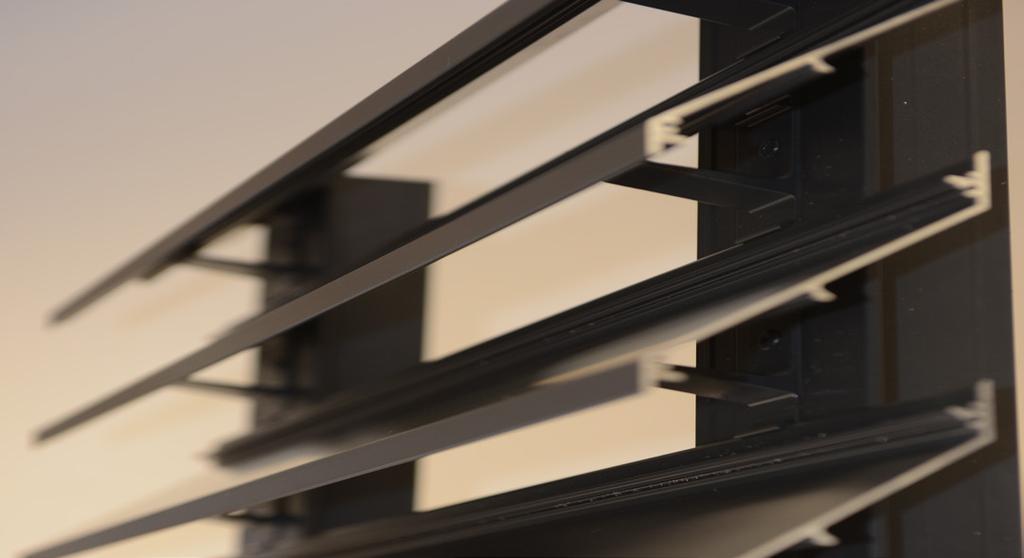 The louvres can be fabricated to suit any geometric opening shape and size from rectangular apertures to triangular/ circular or any other irregular shape.