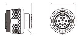 D38999 Stainless Steel Series Plug type 5 (8D & 8DV) or type 26 (D38999) 8D type 5 & D38999 type 26 A ØB A Thread 8DV type 5 - reinforced locking ØB Shell size A Max Thread ØB Max 09 (A) M12 x 1-6g