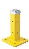 4 square Steel Guard posts are available in 18 single-high or 42 double-high configurations.