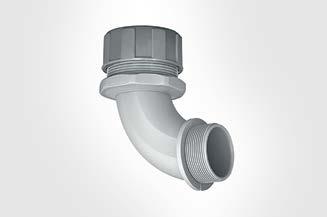 Cable Protection Systems Spiral-Reinforced Conduit Systems 3.3 Fittings for spiral-reinforced PVC conduits PSR-90 90 elbow fitting 90 PA66 fitting, fixed external thread.