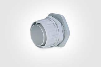 Cable Protection Systems Spiral-Reinforced Conduit Systems 3.3 Fittings for FlexiGuard spiral-reinforced PVC Conduits FG straight fitting with swivel thread, IP54 Straight swivel external thread.
