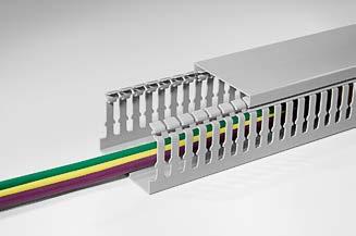 3.7 Cable Protection Systems Wiring Ducts Halogen-Free Wiring Ducts HelaDuct HTWD-HF HelaDuct HTWD-HF wiring ducts are used to route and protect wires in control panels and switching systems where