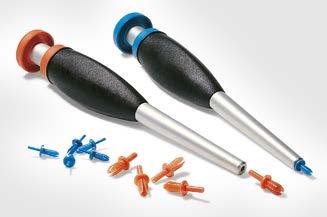Very good mechanical properties Good resistance to vibration Easily and rapidly applied with HTWD-RT4 and HTWD-RT6 rivet tools Colour-coded for easy identification for use with rivet tools H3 H2 D