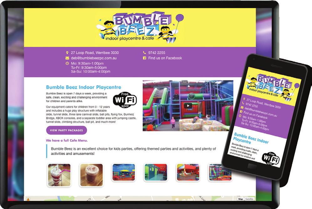 Be found online with our... smartphone friendly websites 1 Page Website From $395 (inc.
