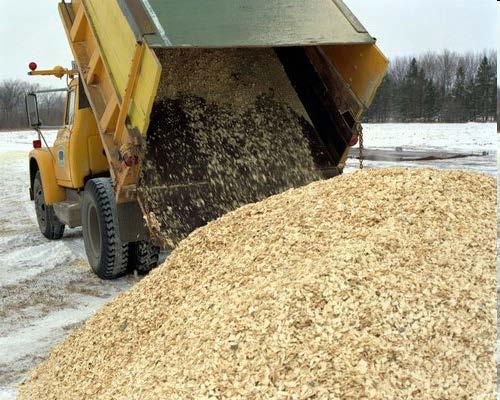 Wood Chips For use in Wood Chip Boilers Chips metered into boiler to meet demand Local availability Low cost Moisture Content Green ~ 50%