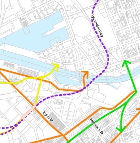 Bridge Crossing Implications on Mode Share - Modelling tests both the Charles Grimes and Collins Street light rail bridge options.