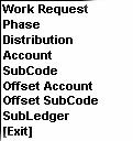ENCUMBER WORK REQUEST SCREEN SUMMARY BUTTON Field Summary Encumber Work Request Screen Fields Explanation Displays a list of Work Requests and allows you to check which ones to encumber.