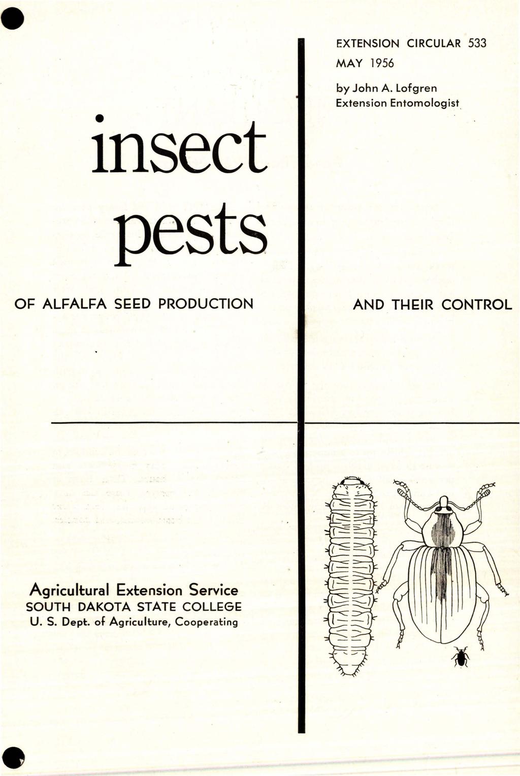 EXTENSION CIRCULAR 533 MAY 1956 insect pests by John A.