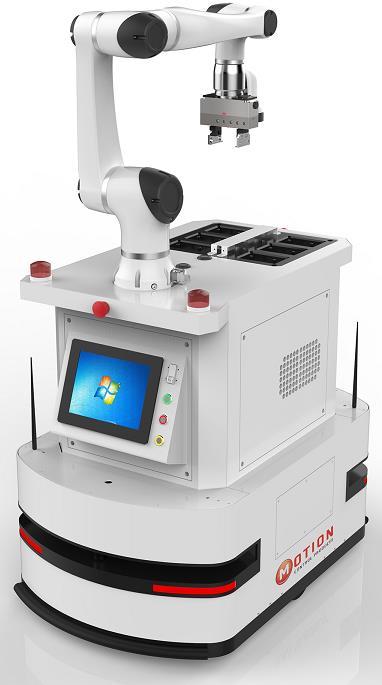 Star Robot (Elfin Robot on AGV) FEATURES Hybrid Navigation Star Robot supports tape/laser SLAM trackless hybrid navigation, which makes it more flexible to adapt to complicated working environments.
