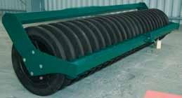 Tire packer roller Ø 630 mm High load capacity in light soils, the roller does not "sink" Very good