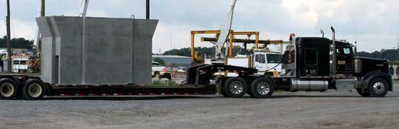 1 2 3 PIERS A segment hauler is used to move column segments from storage in the casting yard to each