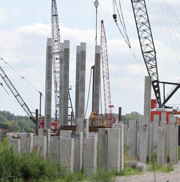 All piles on the project were installed for both Abutments and all 34 Piers by December 2011.