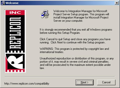 5. The first installation screen is the Welcome screen. Read this screen carefully, then select Next to continue. 6.