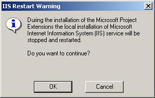1. To make the installation effective, the IIS service will need to be stopped (and